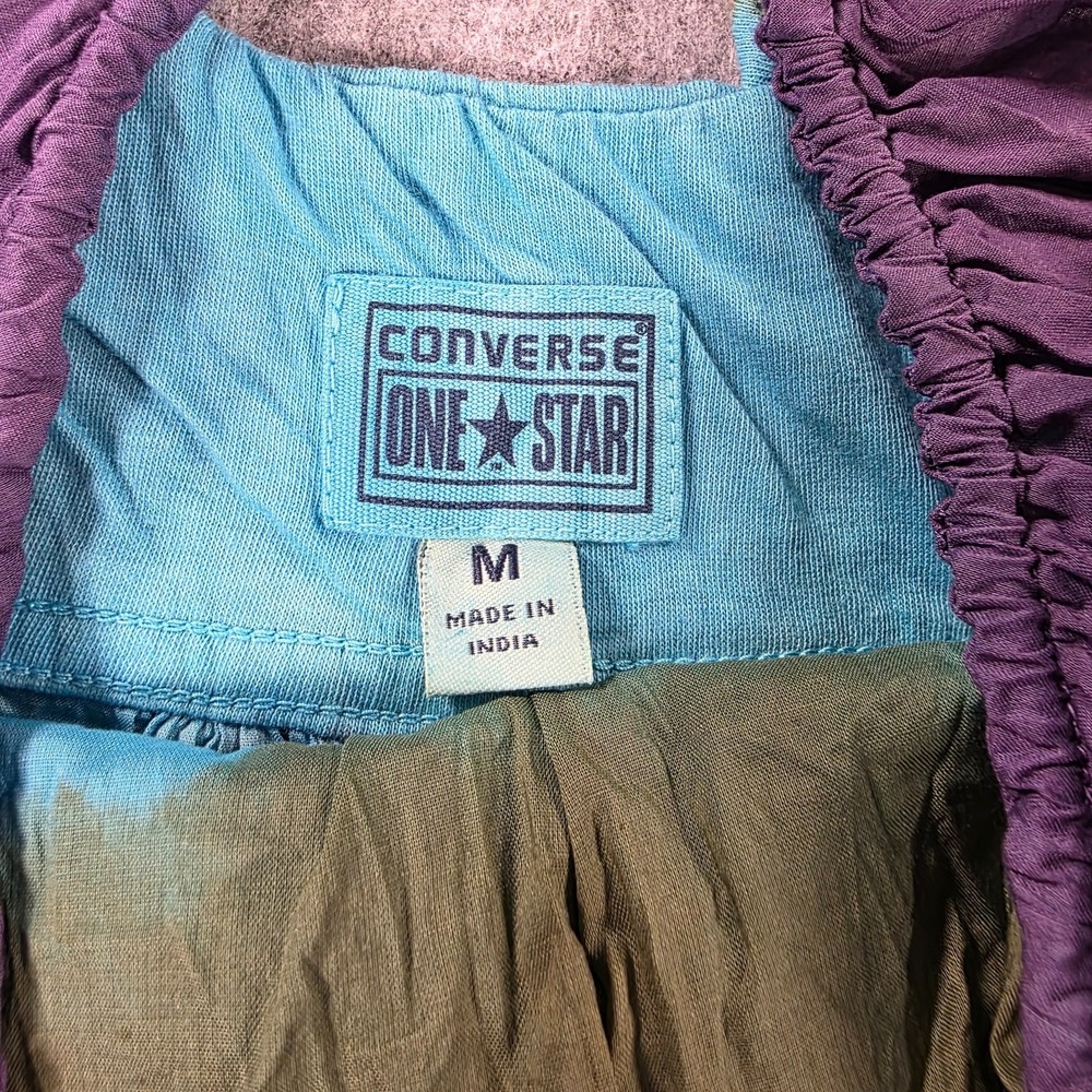 NEW Converse One Star Women's Tie Dye Lightweight Tank Top Med Purple orange NWT - Picture 4 of 7